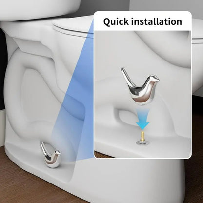 Bird-Shaped Toilet Bolt Cover Set, 2 Pieces, Easy-Install