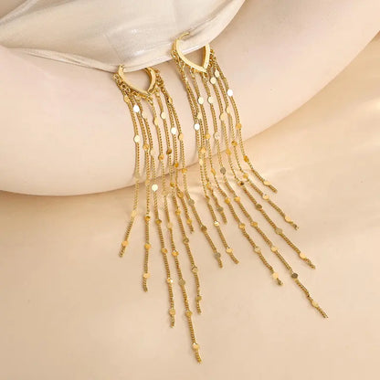 Long Tassel Earrings for Women,Chain Tassel Threader Earrings Trend Dangling