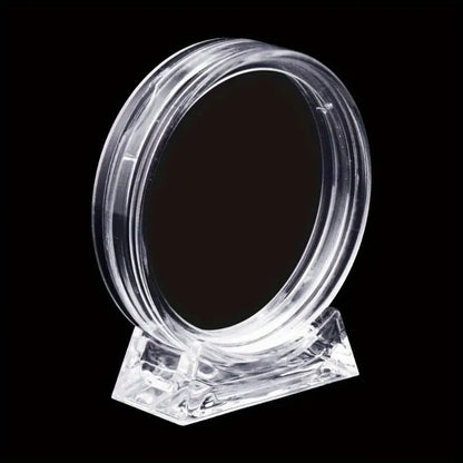 10pcs Transparent Challenge Coin Display Holders with Stands