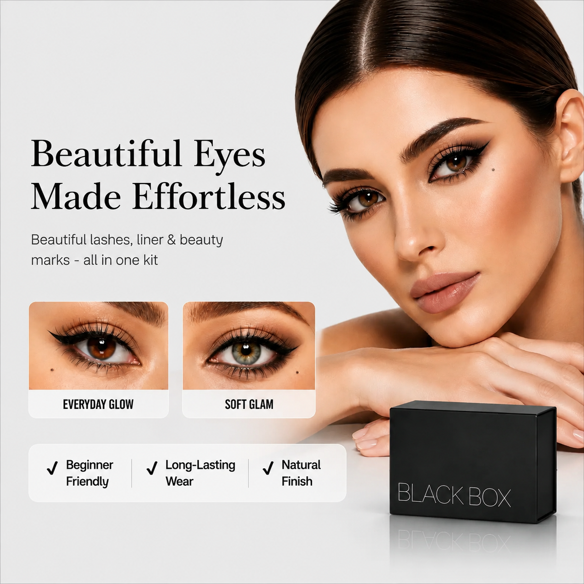 3-in-1 Eyeliner & Bottom Lash Stamp Kit, Waterproof