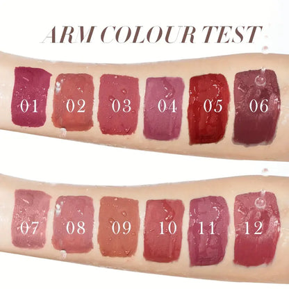 12 Color Matte Lip Glossy Set Water Resistant Transfer Proof