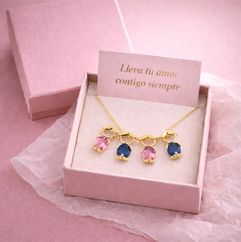 Personalized Mothers Necklace with Birthstone