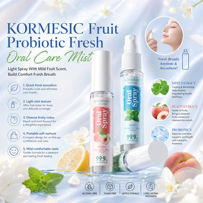 3PCS Fruit Mint Breath Spray,Breath Freshener Oral Care for Bad Breath Mouth Spray Dry Mouth Spray