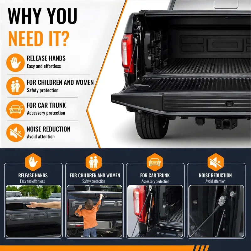 Tailgate Assist Accessories for Ford F150 2004-2025 - Truck Tail Gate Lift Assist Shock