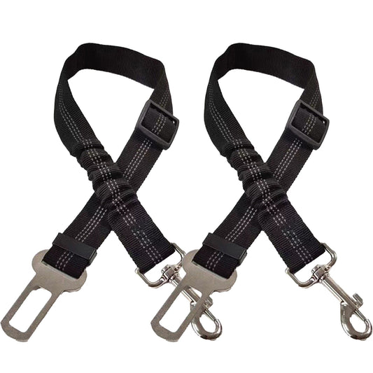 2Pcs 3 in 1 Pet Car Seatbelt Leash Removable Dog Seat Belt Harness for Car Adjustable Reflective Dog Seatbelt Tether