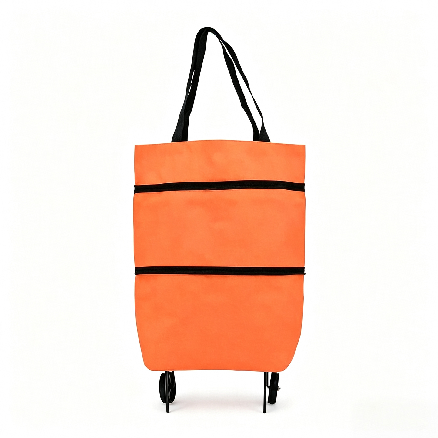 2-in-1 Foldable Shopping Cart: Waterproof Collapsible Grocery Trolley Bag