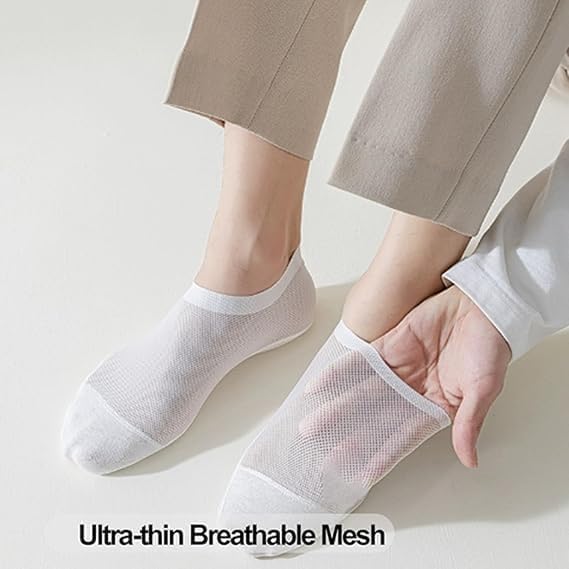 8-Pack Breathable No Show Socks – Lightweight Ice Silk Liner Socks