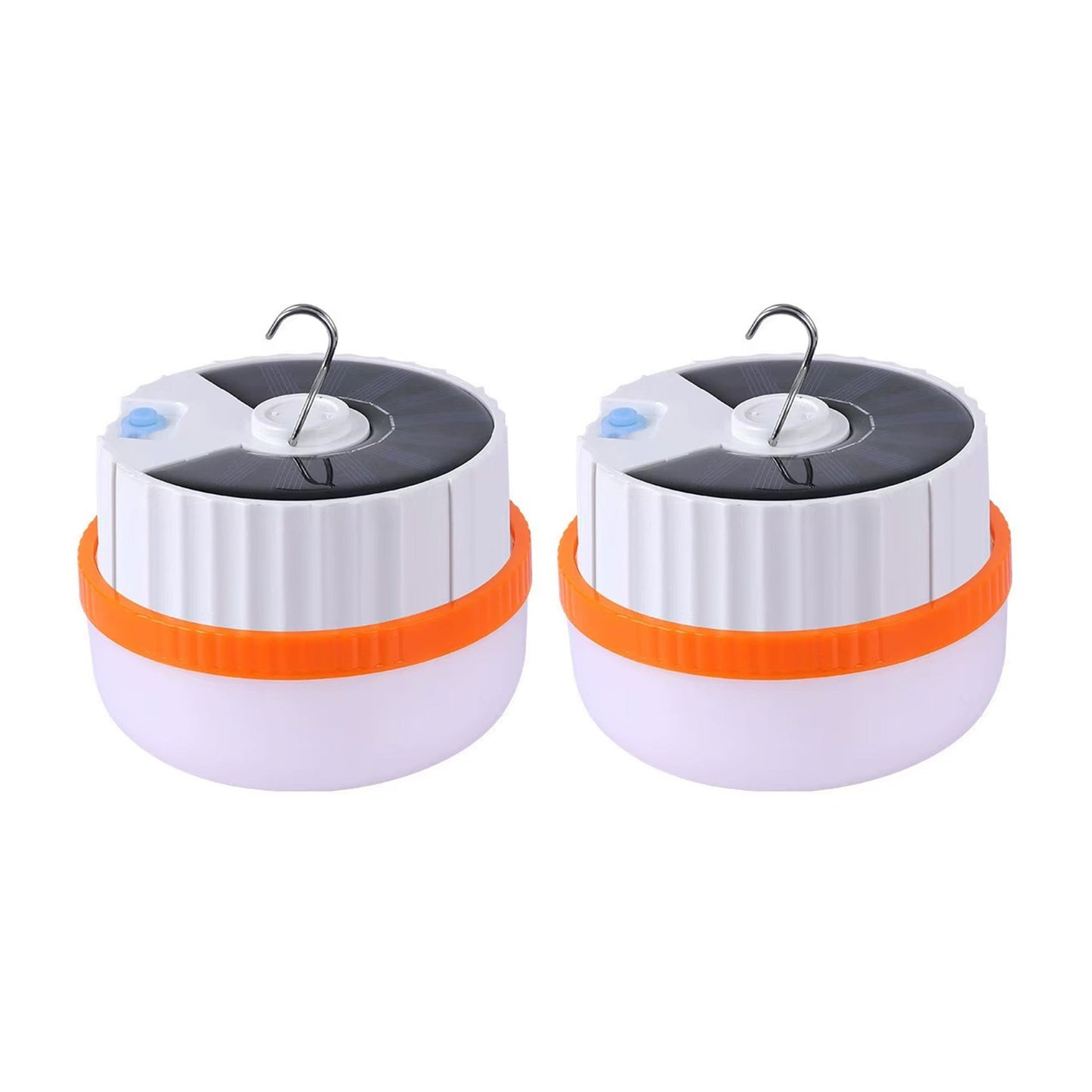2Pcs Outdoor Solar LED Camping Gear: USB-Rechargeable Camping Light (Waterproof, Hanging Tent Light)
