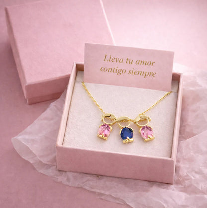 Personalized Mothers Necklace with Birthstone