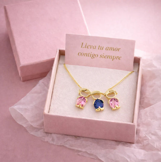 Personalized Mothers Necklace with Birthstone