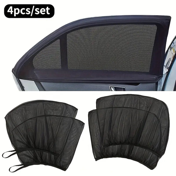 4-Piece Car Window Sunshade Set, Front & Rear Privacy Screens for Cars & SUVs
