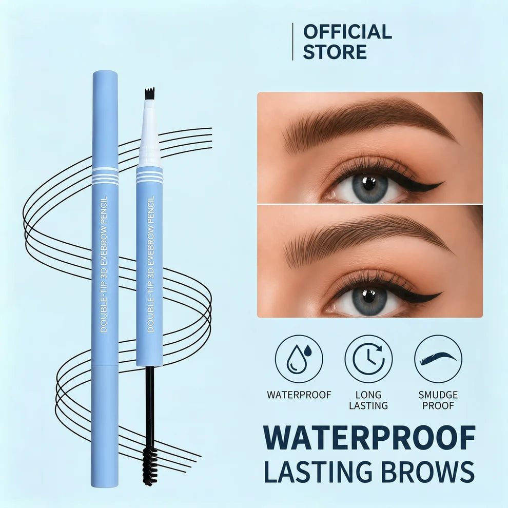 2-in-1 Micro-Fork Eyebrow Pen & Tinted Gel Waterproof