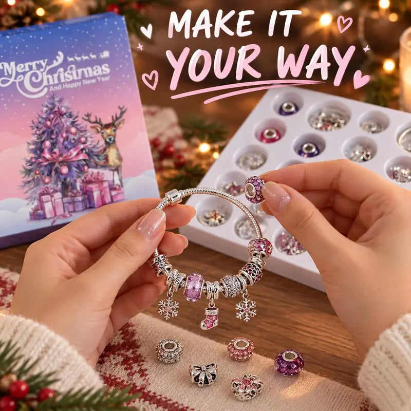24-Day Christmas DIY Craft Bead Charms Kit