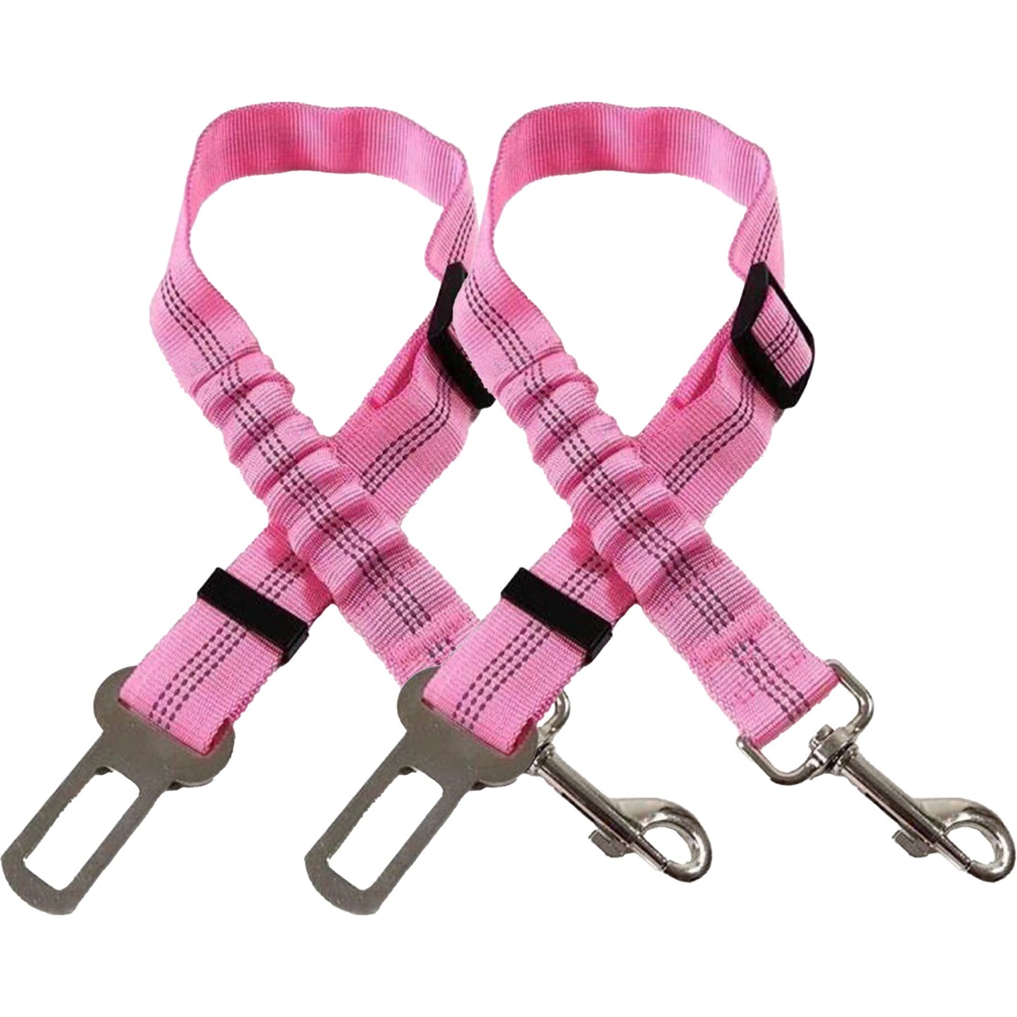 2Pcs 3 in 1 Pet Car Seatbelt Leash Removable Dog Seat Belt Harness for Car Adjustable Reflective Dog Seatbelt Tether