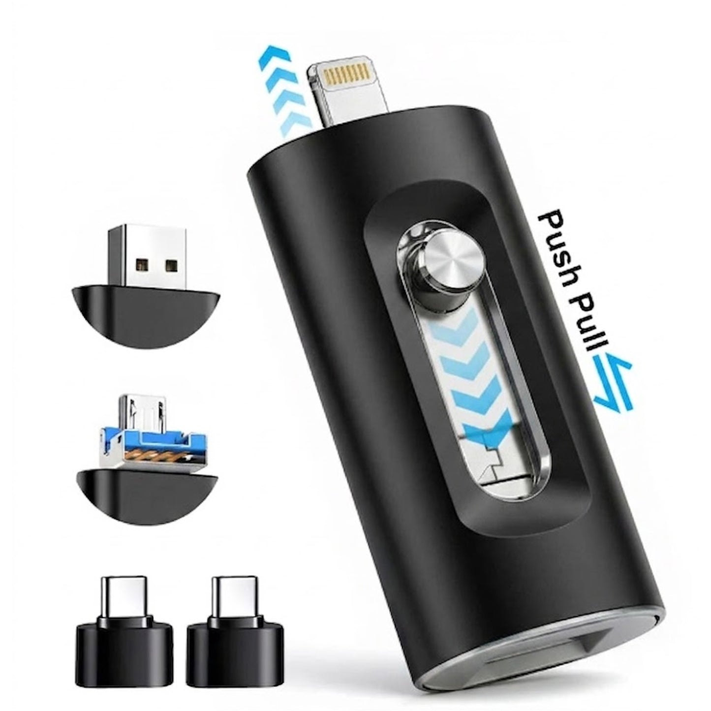 3-in-1 Flash Drive, High-Speed USB 3.0 OTG Pen Drive with Type-C Adapter