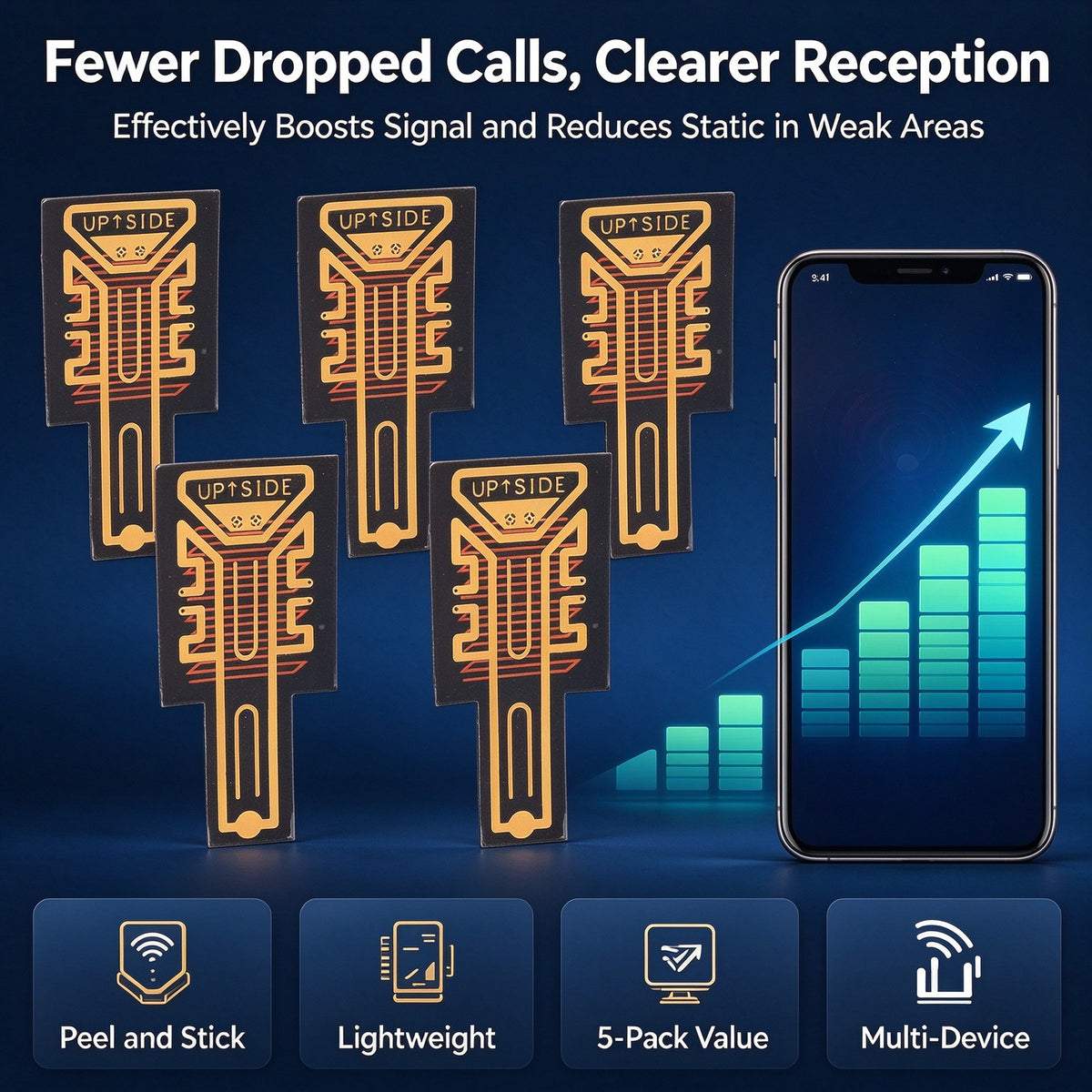 6Pcs Signal Amplifier Portable Mobile Phone Signal Enhancement Sticker Booster for iPhone Samsung Huawei Universal