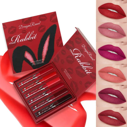 6 Pcs Natural Charm Matte Lip Glaze Long Lasting Waterproof Lipstick