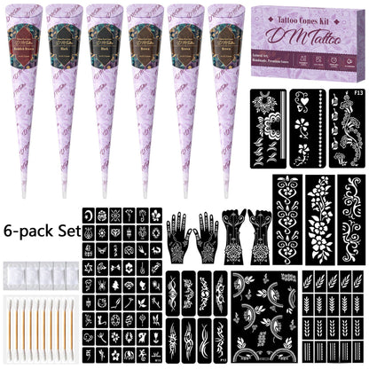Tattoo Set Hand-Painted Paste Set Tattoo Paste Plant Temporary Hand-Painted Waterproof