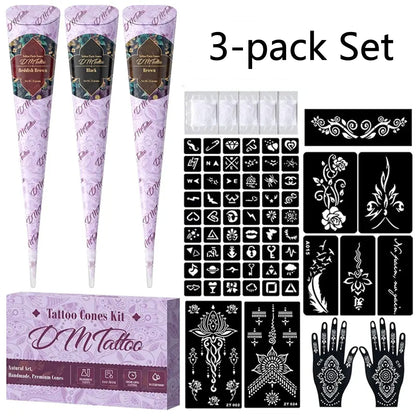Tattoo Set Hand-Painted Paste Set Tattoo Paste Plant Temporary Hand-Painted Waterproof