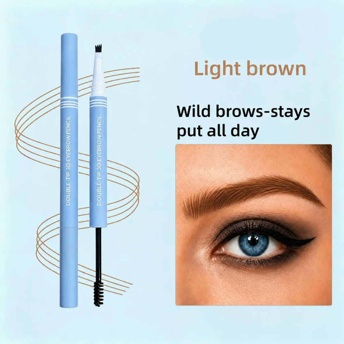 2-in-1 Micro-Fork Eyebrow Pen & Tinted Gel Waterproof