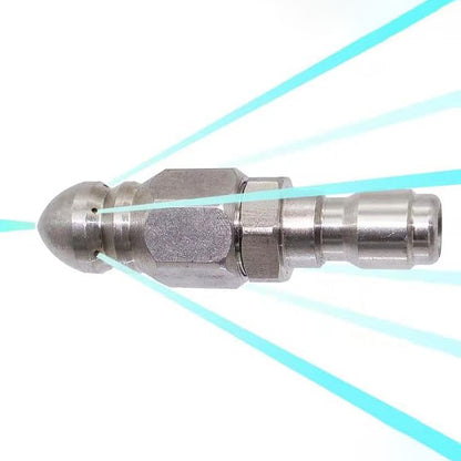2PCS Pressure Washer Sewer Jetter Nozzle Stainless Steel,1/4''Connector