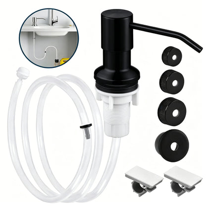 Sink Soap Dispenser Tube Kit, with 47" Tube Hose and Check Valve for Prevent Backflow