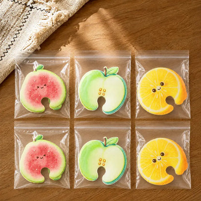 6PCS Compressed Cellulose Sponges - Fruit-Shaped Natural Pop-Up