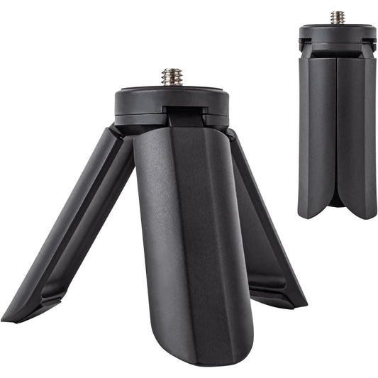Compact Mini Tabletop Tripod/Hand Grip with 1/4" Screw and Folding Feet