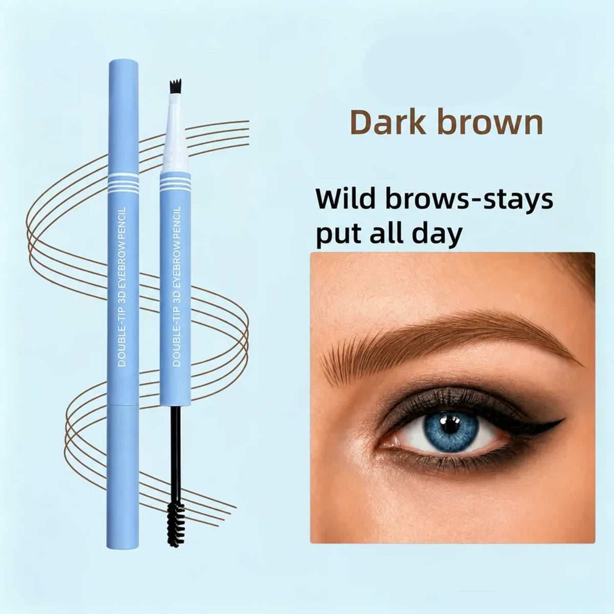 2-in-1 Micro-Fork Eyebrow Pen & Tinted Gel Waterproof