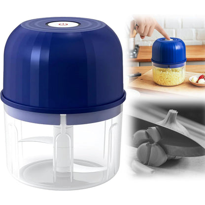 Electric Garlic Chopper, Mini Portable Veggie Chopper Garlic Grinder Masher Onion Choppers