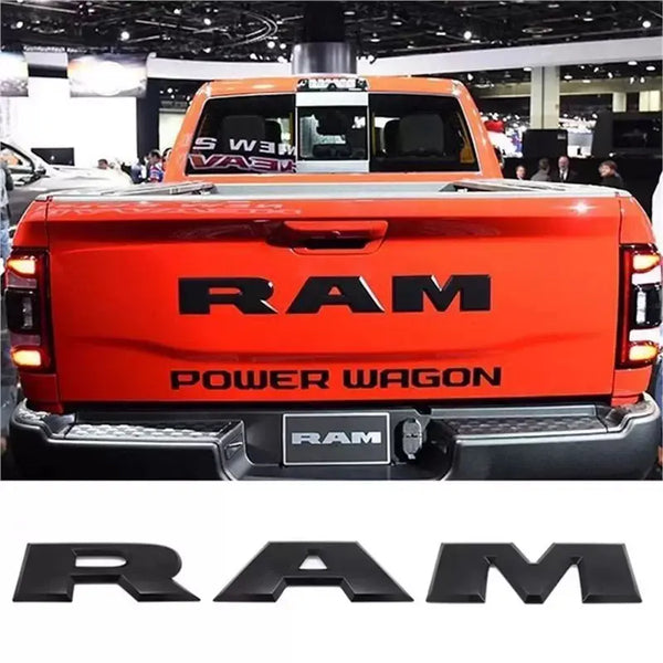 3D ABS Plastic Letter-Shape Tailgate Emblem Sticker for Dodge RAM 1500/2500/3500 Pickups - Decal for Trucks