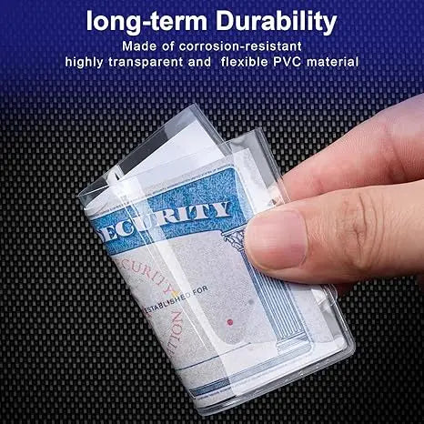 10 Pack Social Security Card Holder Durable PVC Protector Sleeve