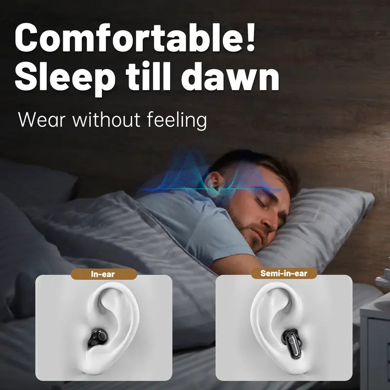 Wireless Bluetooth Headphones,Tiny Size Invisible Earbuds,Waterproof With Mic