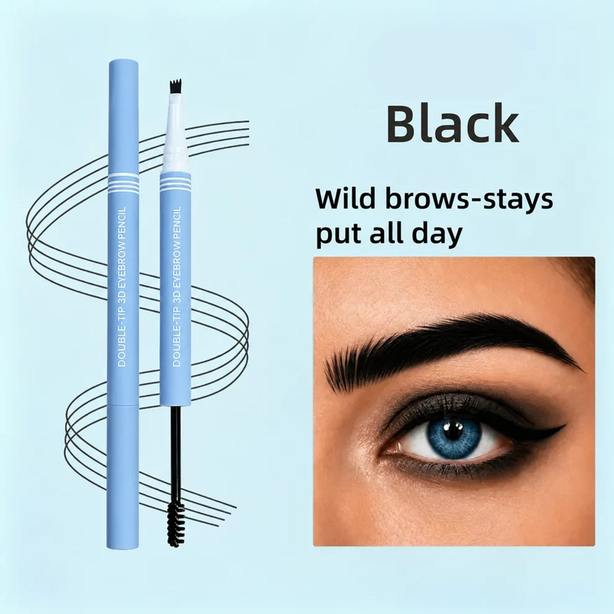 2-in-1 Micro-Fork Eyebrow Pen & Tinted Gel Waterproof
