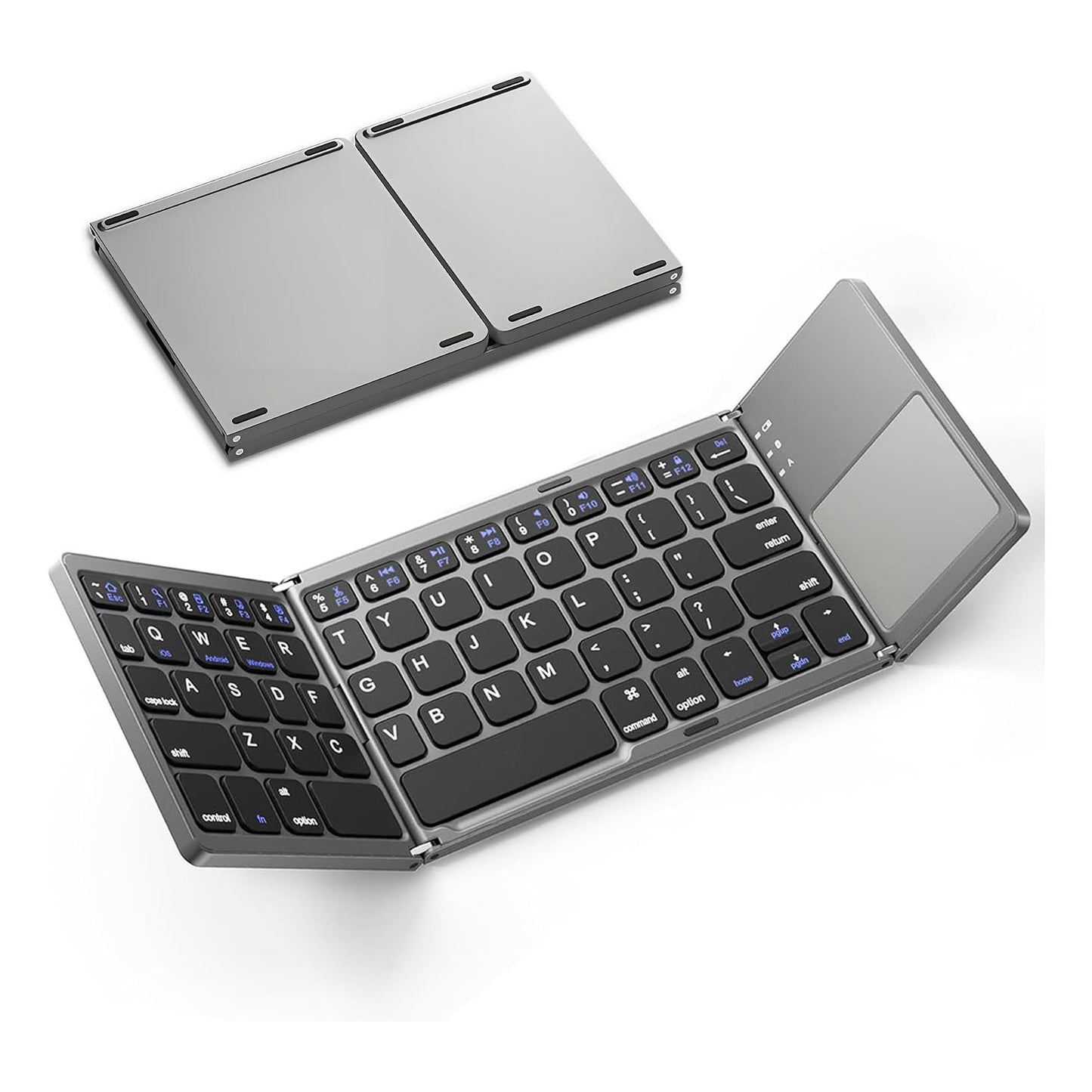 Foldable Bluetooth Keyboard with Touchpad, Ultra Slim Compact