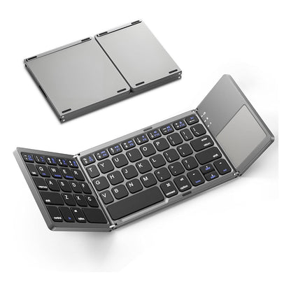 Foldable Bluetooth Keyboard with Touchpad, Ultra Slim Compact