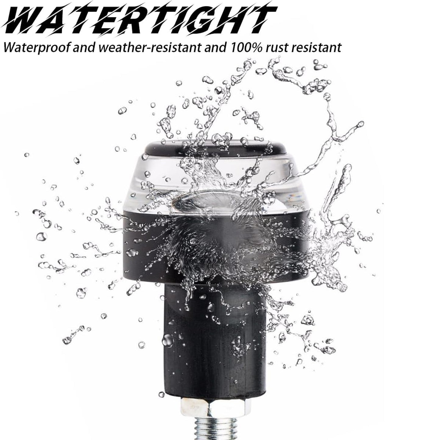 Motorcycle Handlebar End LED Lights, Handlebar Indicator Turn Signal Light