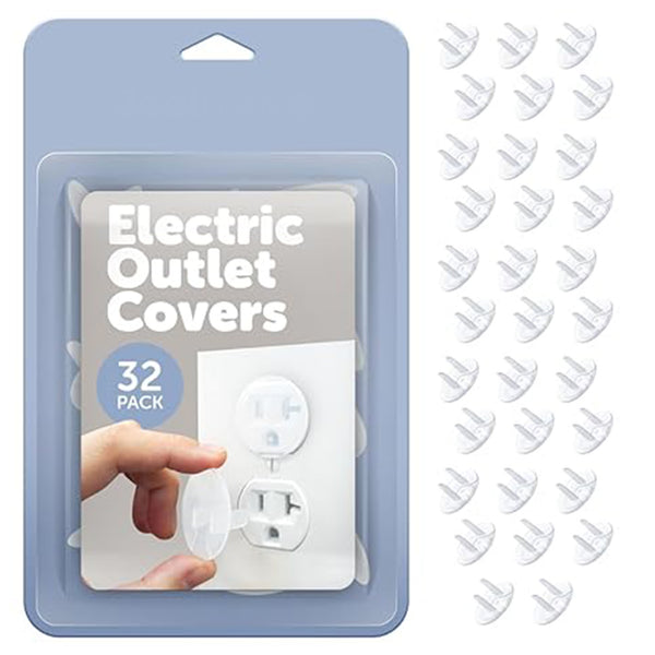 Clear Outlet Covers (32 Pack) Value Pack – Baby Safety Outlet Plug Covers