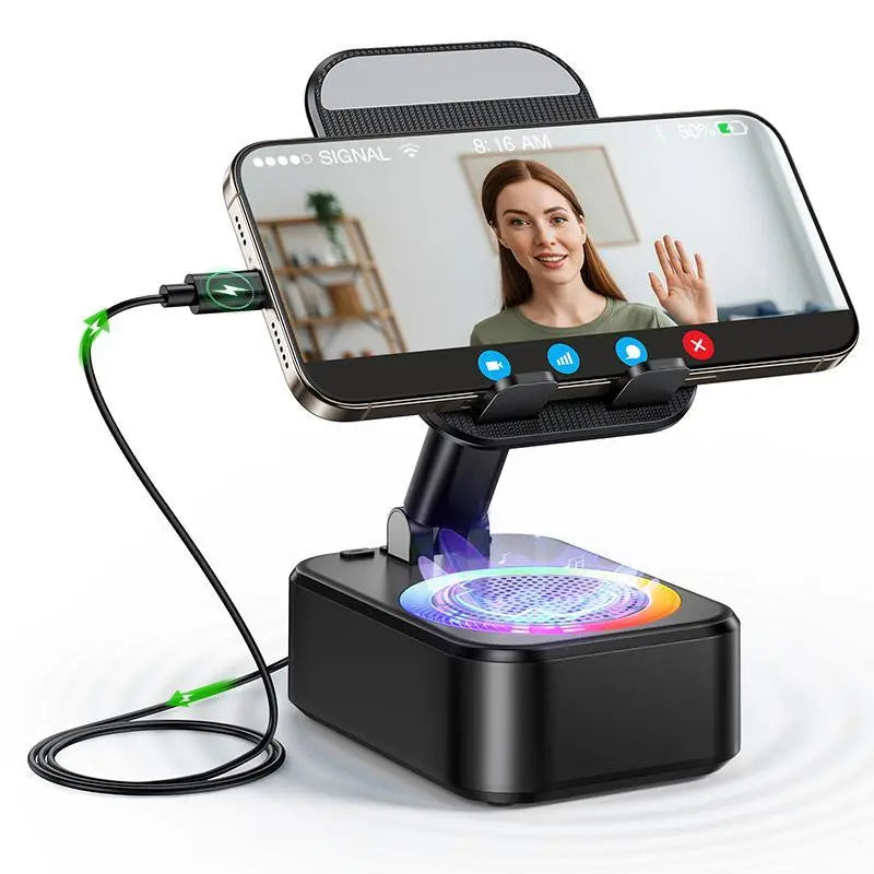 Wireless Sensor Audio Speaker Stand,5-in-1 CellPhone Stand