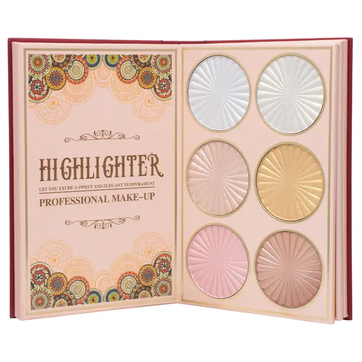 5-Layer Book-Style Foldable Makeup Gift Set, Multi-functional Eyeshadow, Contour, and Highlighter Palette