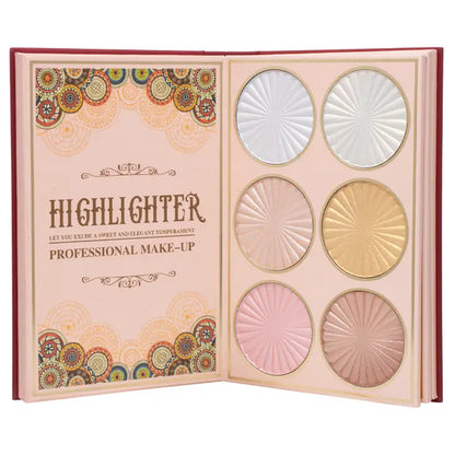5-Layer Book-Style Foldable Makeup Gift Set, Multi-functional Eyeshadow, Contour, and Highlighter Palette
