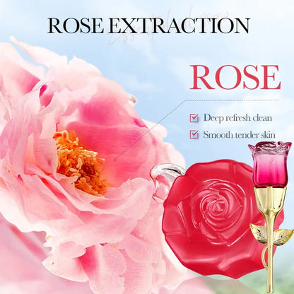 Elegant Women's Rose Pattern Perfume, Floral Rose Scent