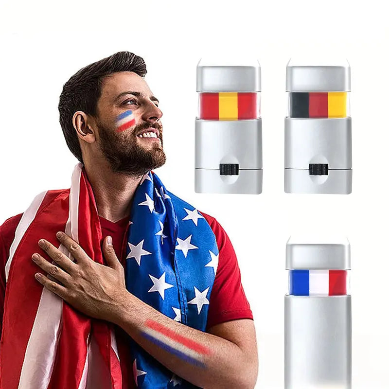 2PCS Baseball Face Paint & Portable Waterproof Face & Body Paint Stick