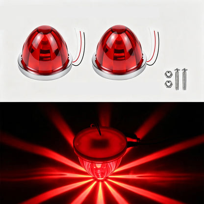 1 Pair Led Watermelon Lights Amber Side Marker Turn Signal Light | High Power Dual Function Two Brightness Mode