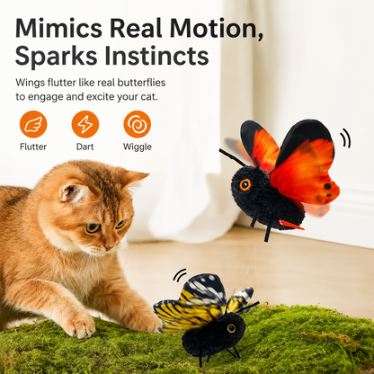 Interactive Cat Toy Cute Butterfly Shape Pet Exercise Toy