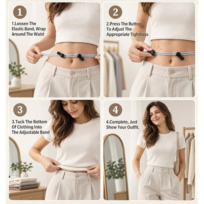 5 Pack Crop Top Tuck Band, Adjustable Elastic Shirt Cropping Band  Tucking Shirts Sweater