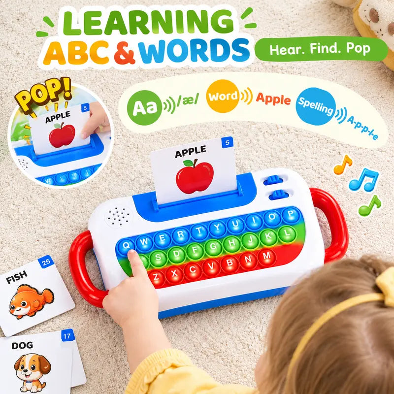 Talking Flash Cards Interactive Educational Toys Keyboard Learning Toy for Kids