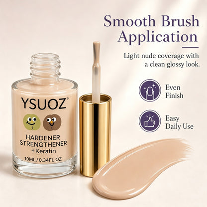 2Pcs Nude Nail Strengthener with Vitamin E improves nail surface and protects brittle nails