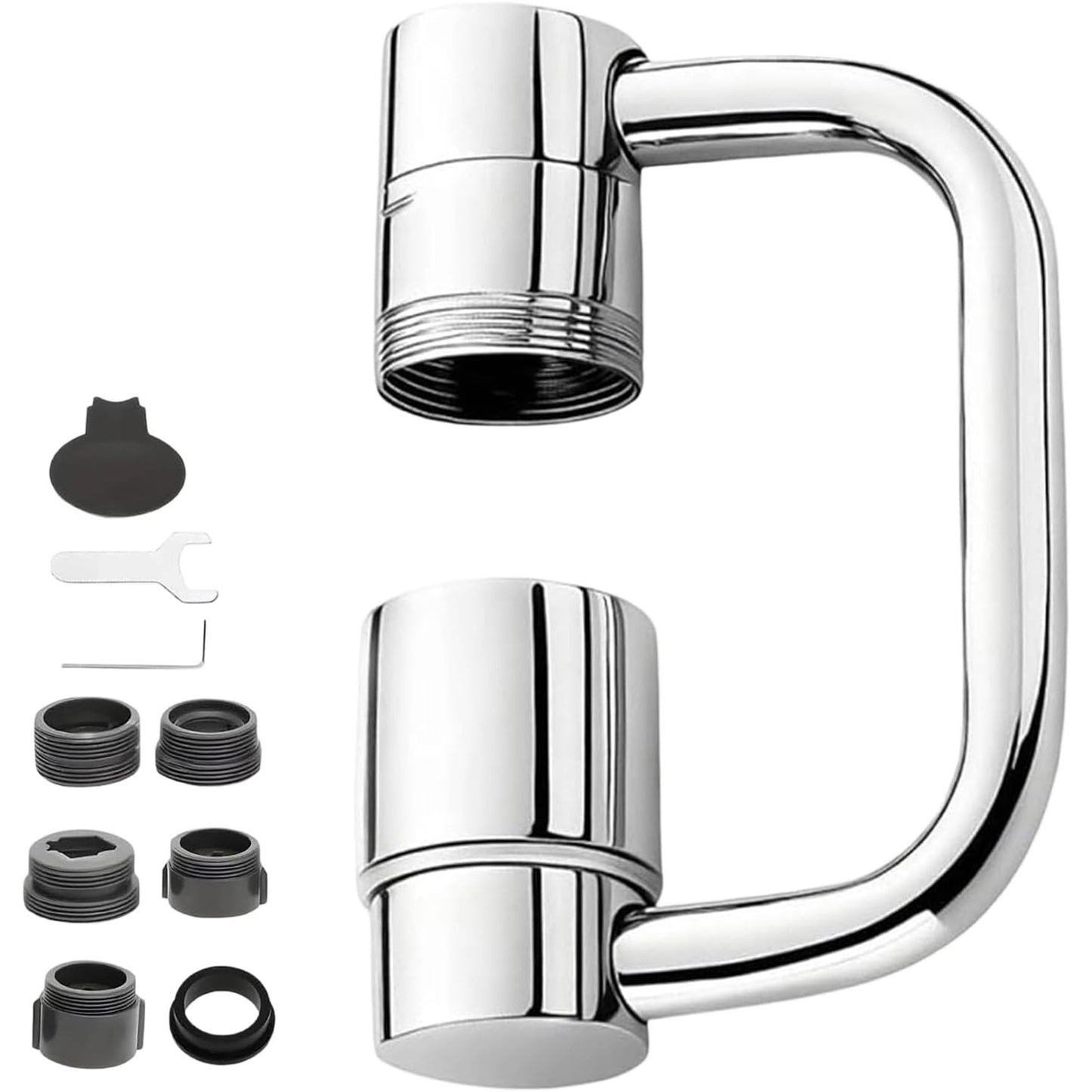 Universal Sink Faucet 1440° Rotatable Faucet Aerator Extension