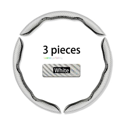 3Pcs Car Non-Slip Steering Wheel Protector, Universal 15 Inch, Carbon Fiber Design
